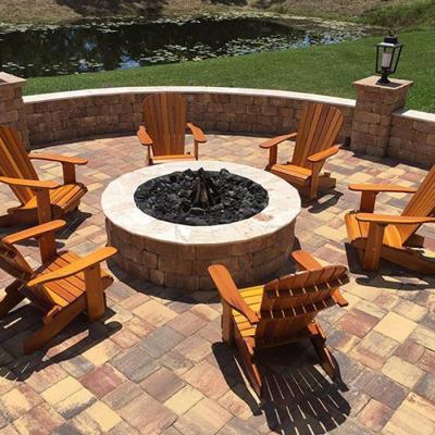 Fire Pit Travertine Cap Chris Hann